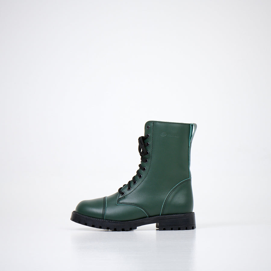 511 Forest Green Leather Boots – Durable & All-Season Comfort by Samelin at www.brixbailey.com