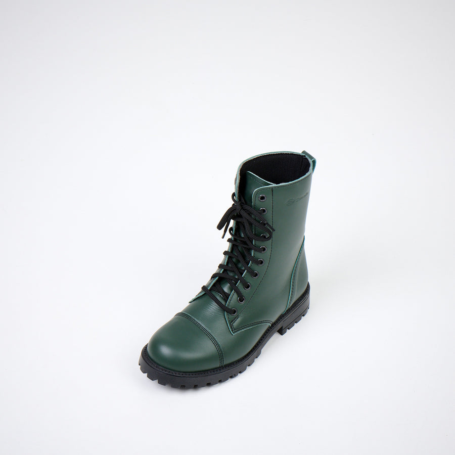 511 Forest Green Leather Boots – Durable, Comfortable Style by Samelin at www.brixbailey.com