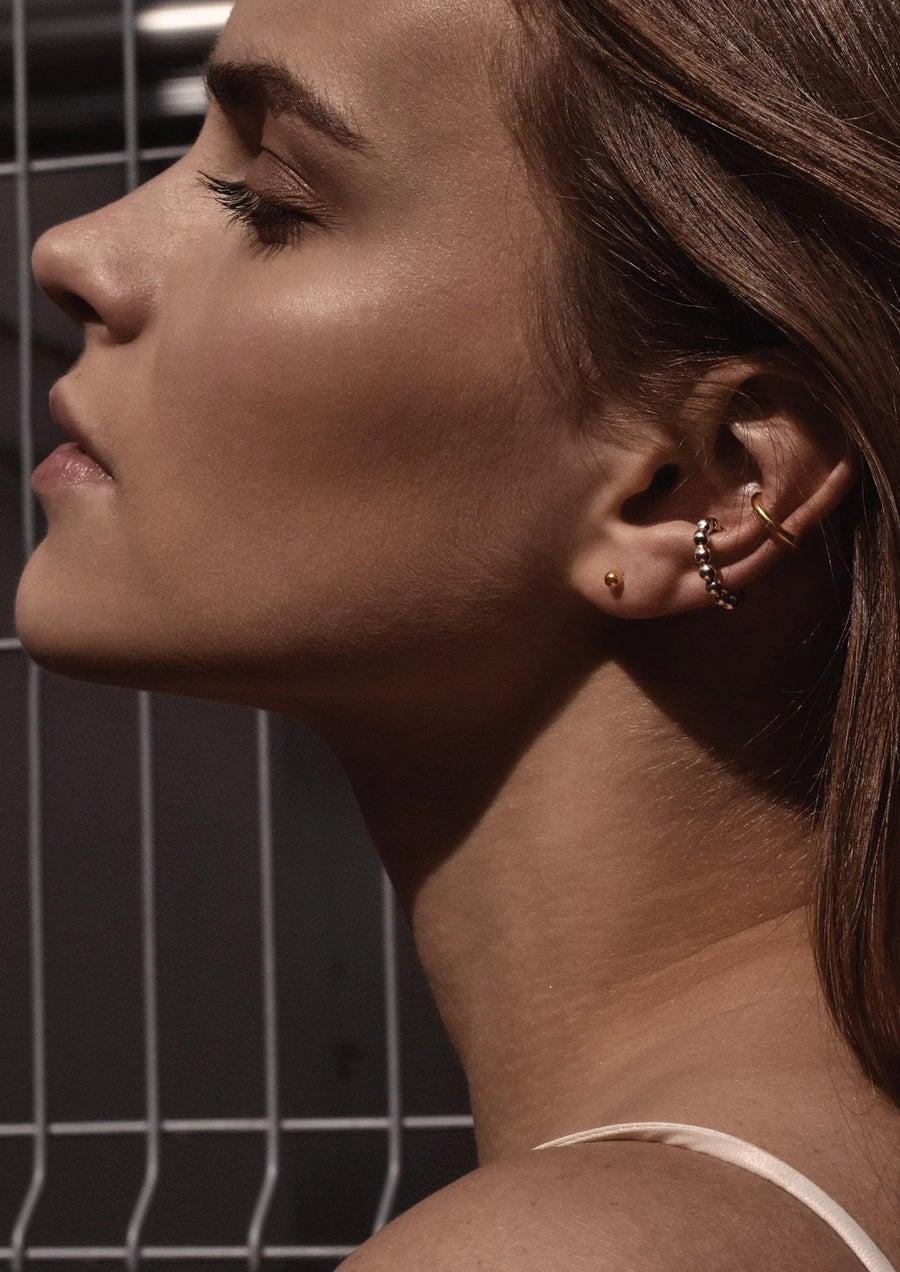 Inspired by Pin-Up Girls: Sterling Silver & 24k Gold Vermeil Pin Earrings - Handcrafted & Sustainable by NO MORE at www.brixbailey.com