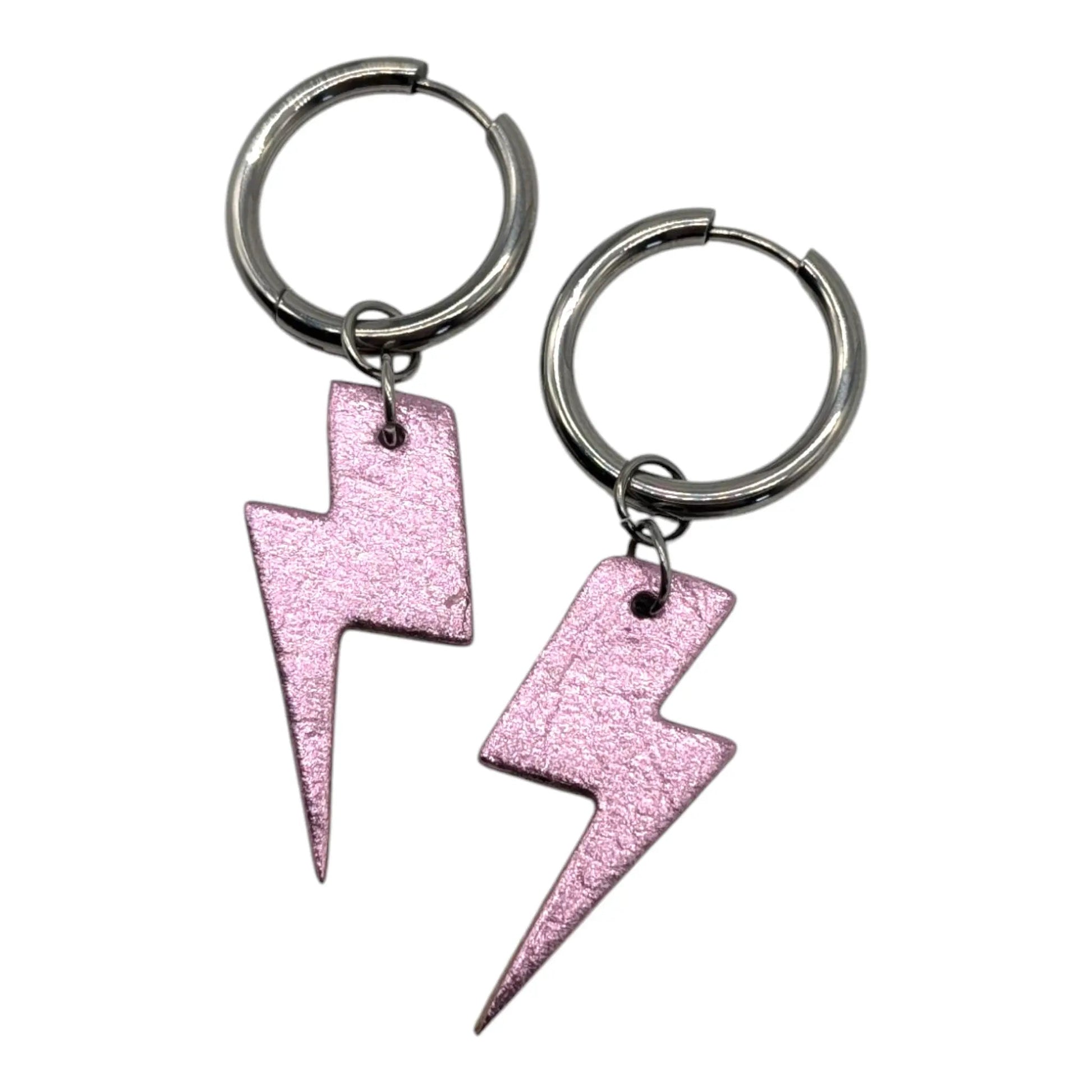 Pink and hearts mini lightning bolt cork charms
