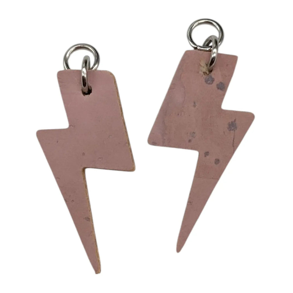 Pink and red mini lightning bolt cork charms