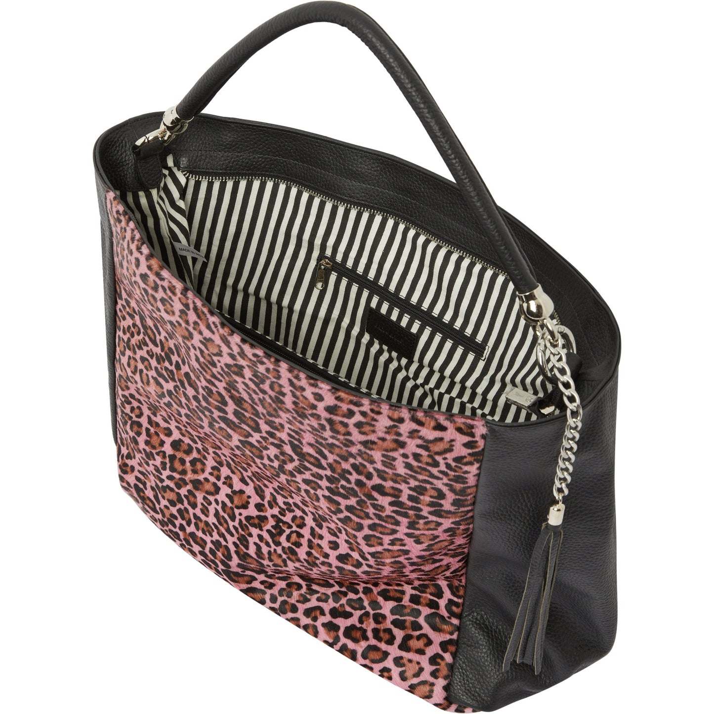 Pink Animal Print Leather Shoulder Bag Brix and Bailey Ethical Bag Brand