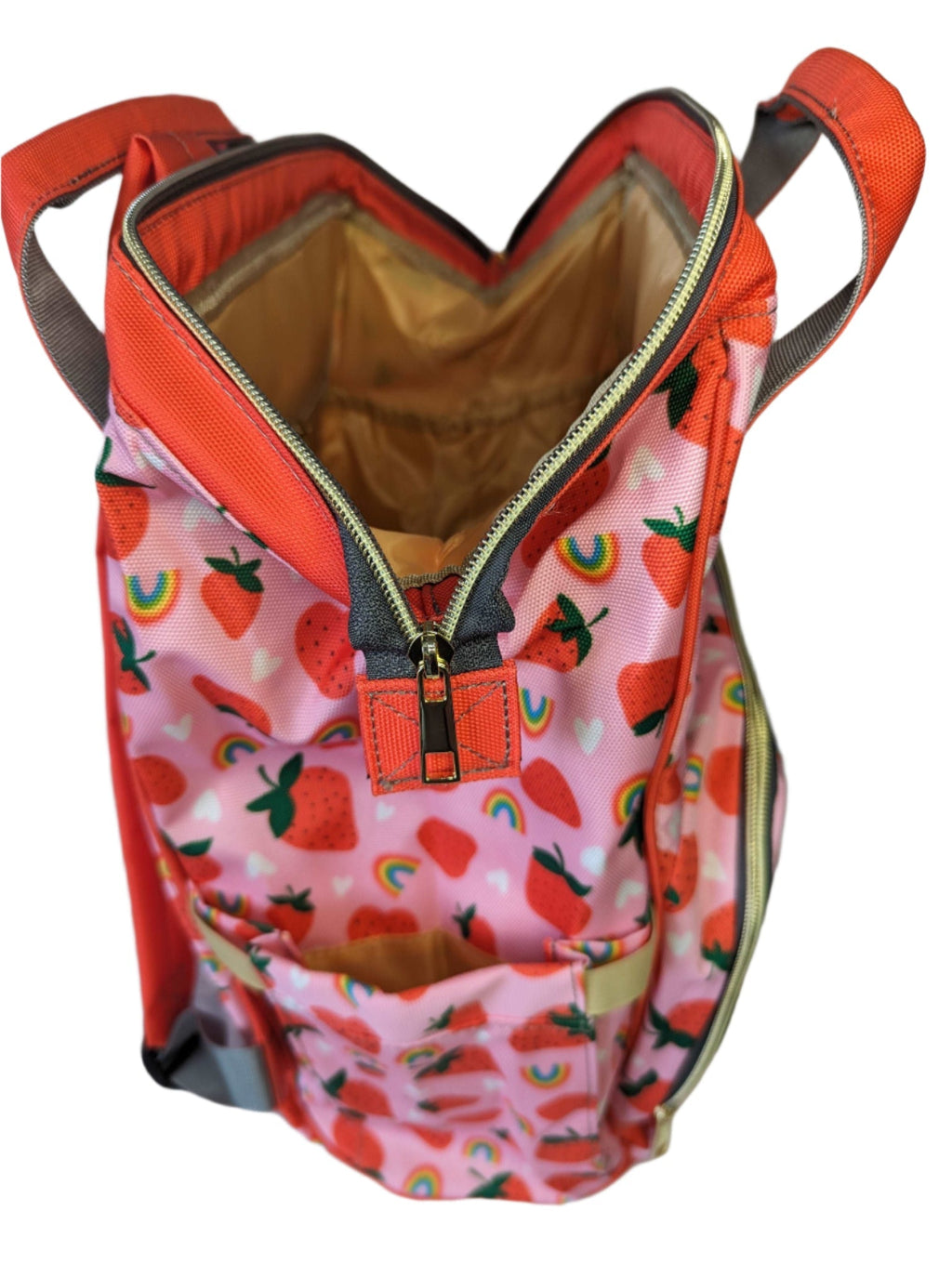 Pink Baby Changing Backpack Bag - Strawberry Fields