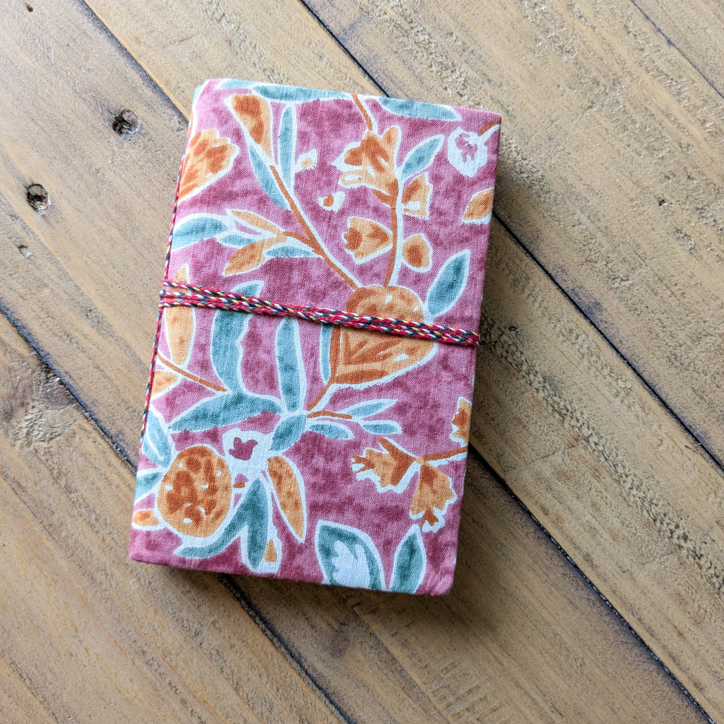 Eco Friendly Cotton Fabric Pocket Journals (4 x 6 in), Fair Trade Stationery Ethically Handmade in India