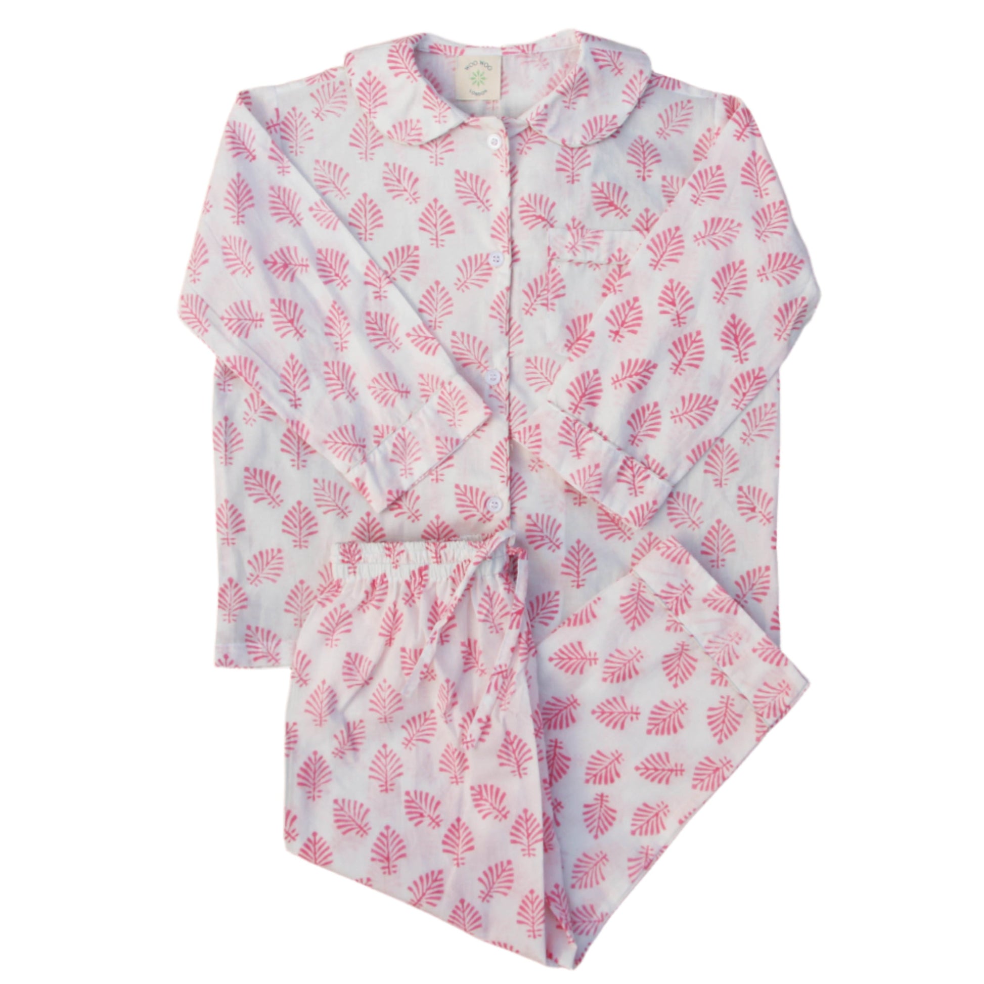 Rose Pink Leaf Pyjamas