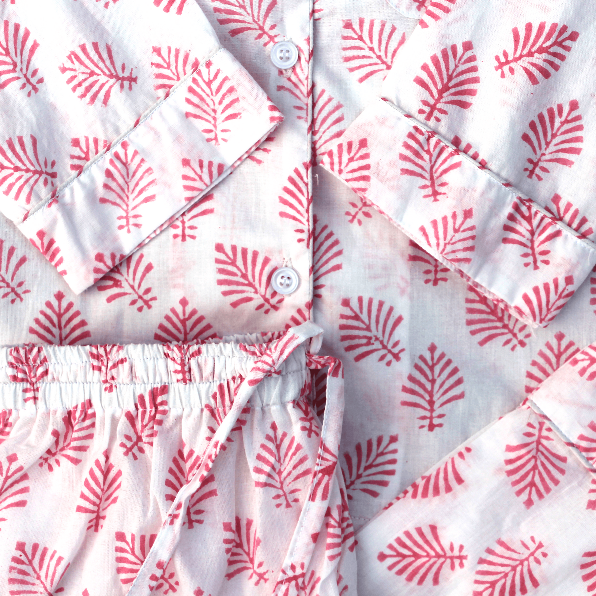 Rose Pink Leaf Pyjamas