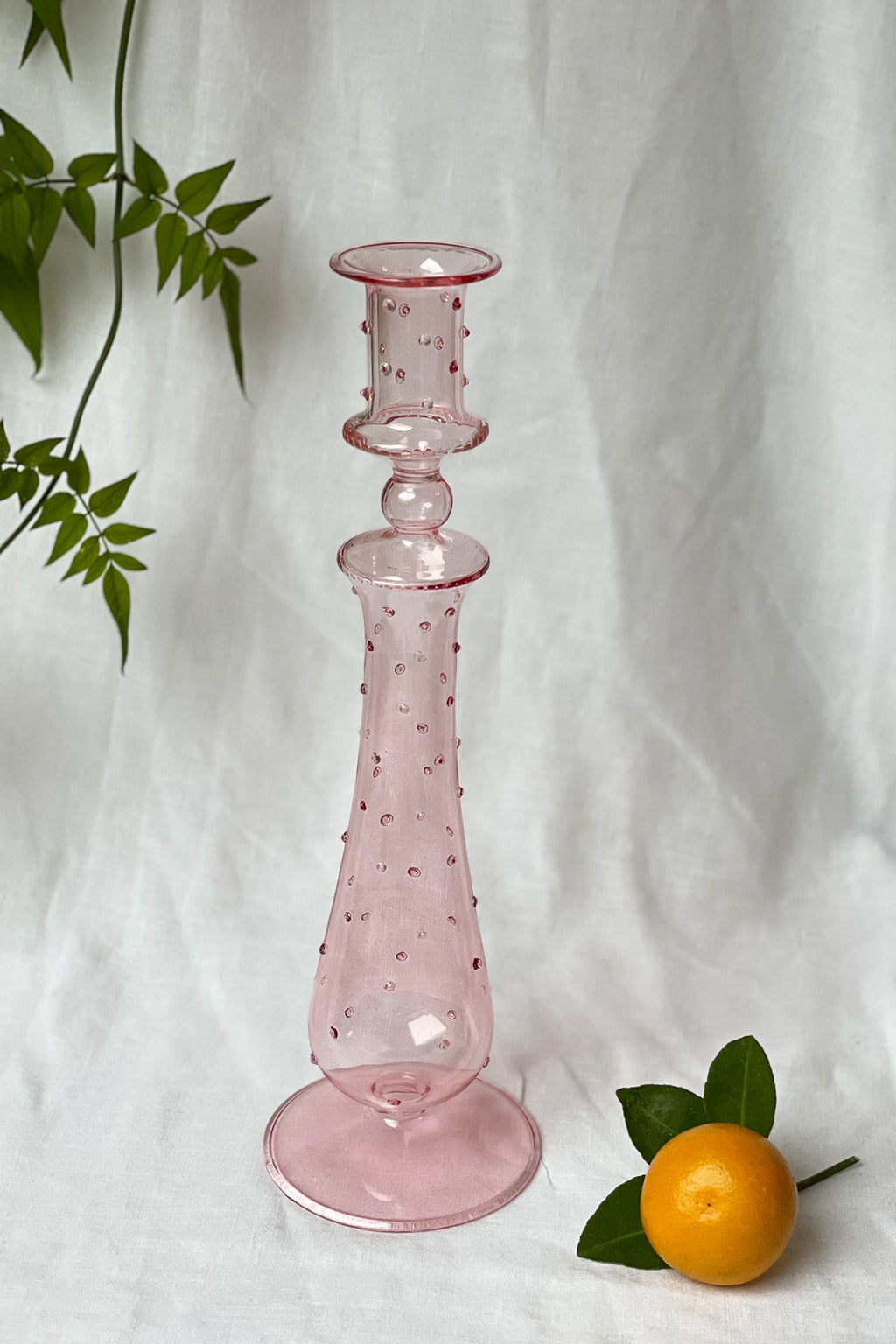 Pink Vintage Style Candle Holder