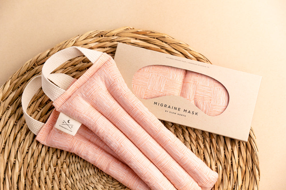 Eye Mask and Neck Wrap Bundle in Pink Pampas