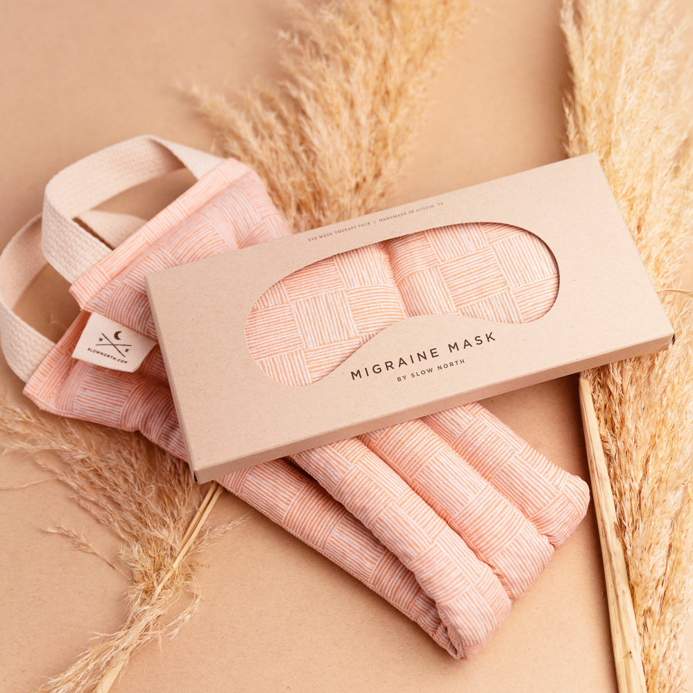 Eye Mask and Neck Wrap Bundle in Pink Pampas