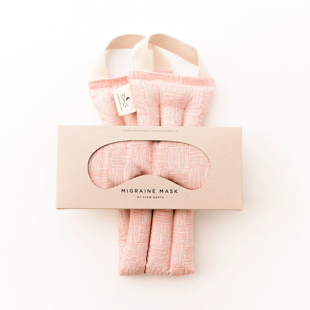 Eye Mask and Neck Wrap Bundle in Pink Pampas