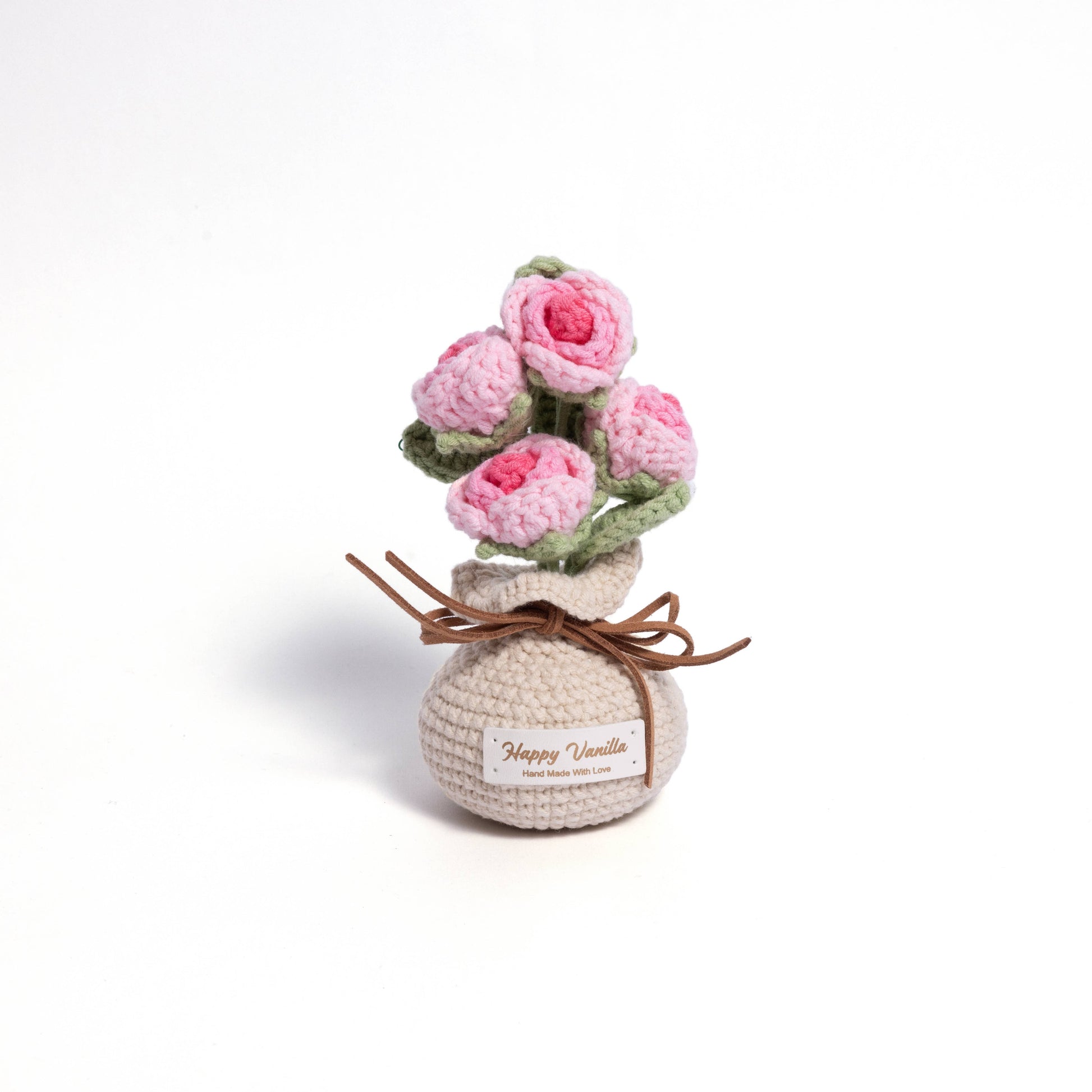 Love Blossom Crocheted Heart Roses and Plants