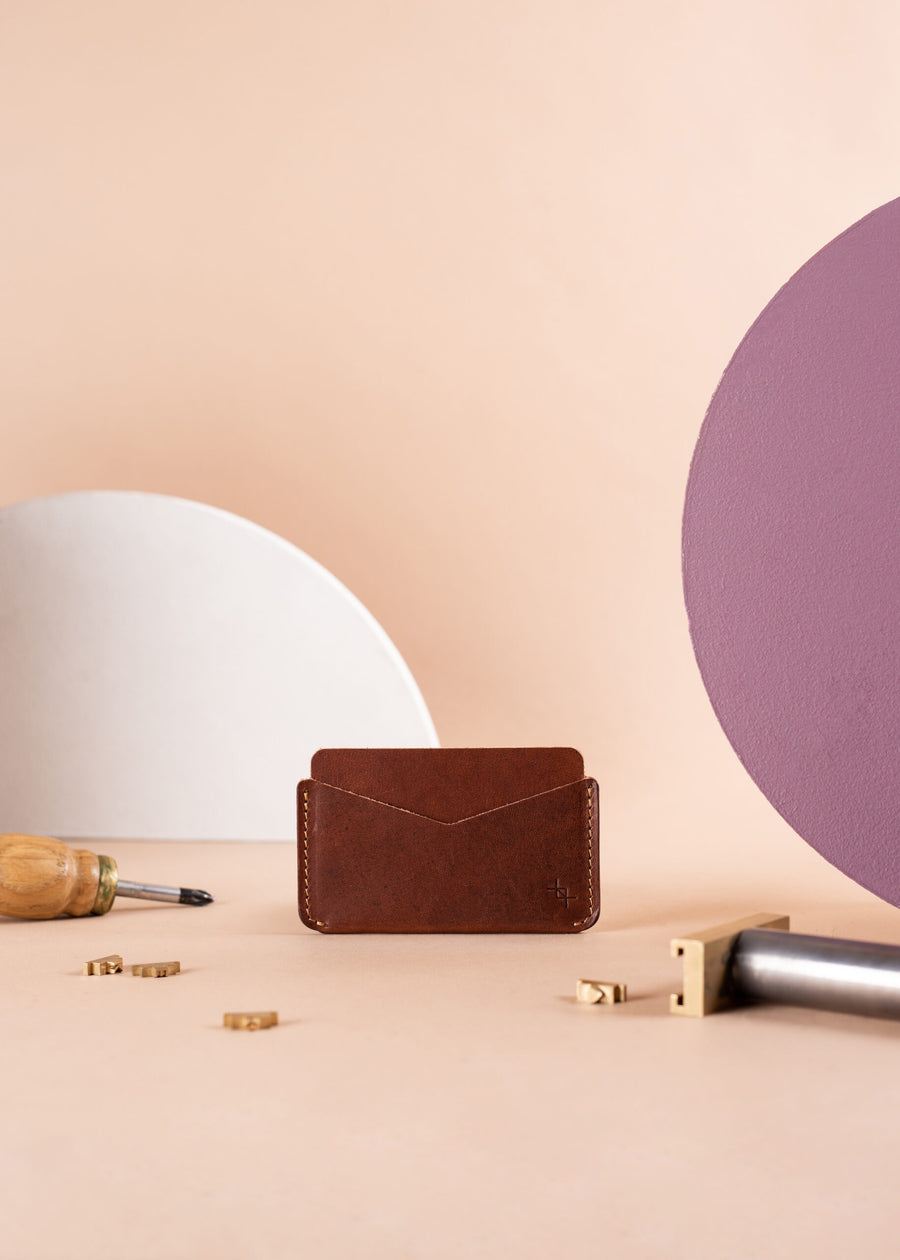 Sleek Minimalist Leather Card Pouch – Durable & Stylish by Craftory at brixbailey.com