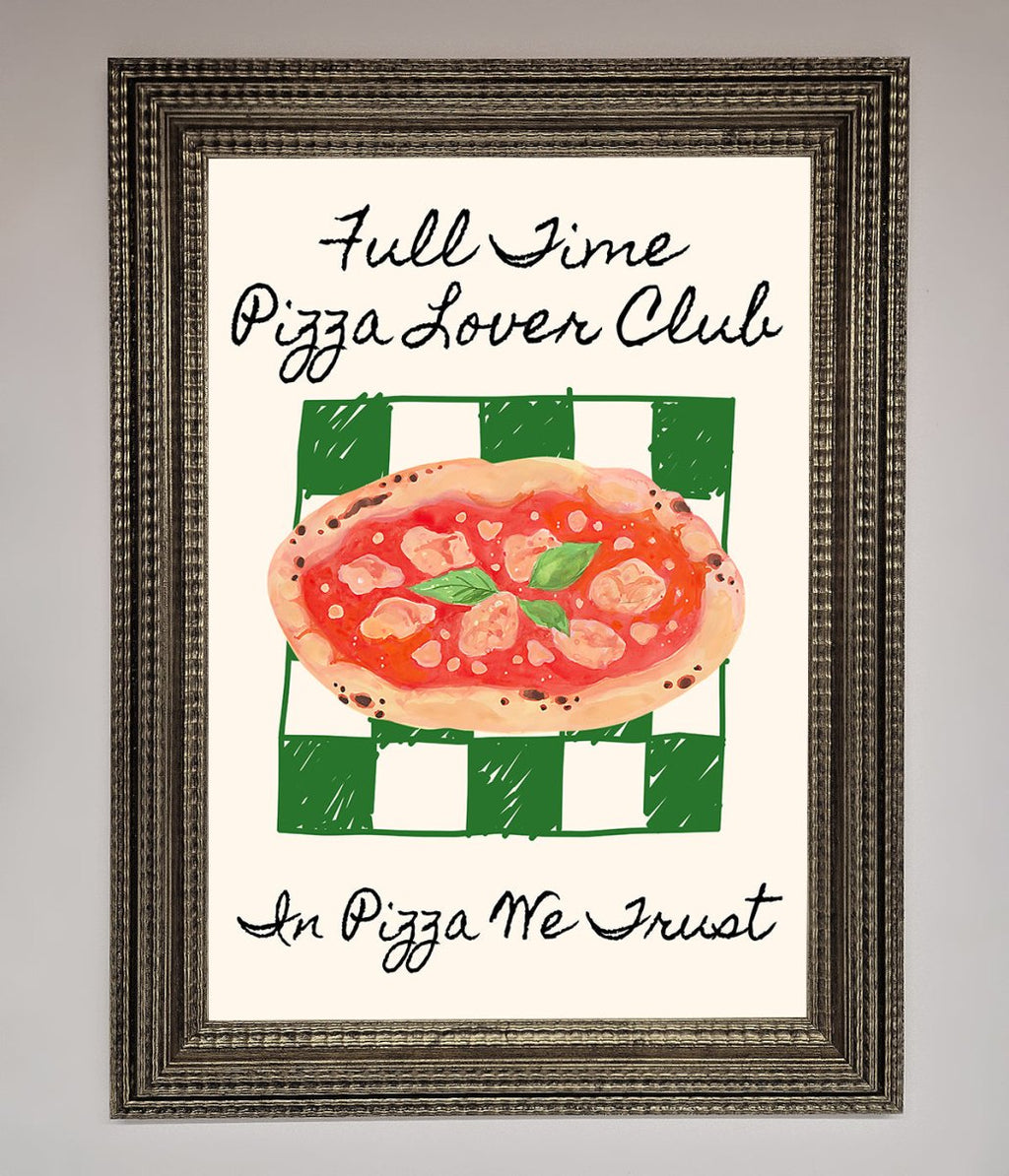 Pizza Lover Club Framed Wall Art