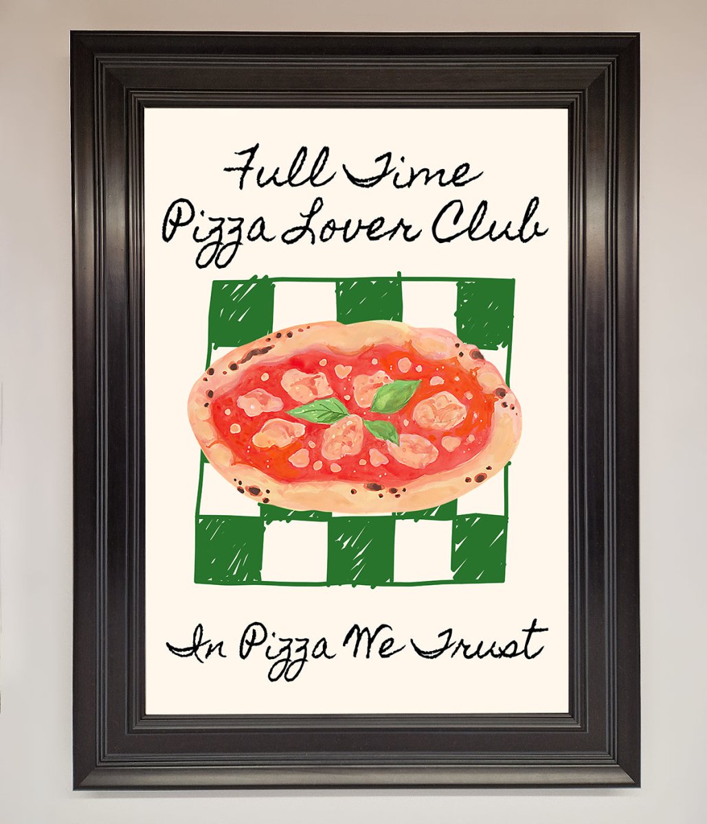 Pizza Lover Club Framed Wall Art