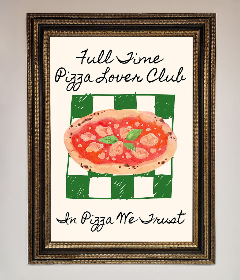 Pizza Lover Club Framed Wall Art
