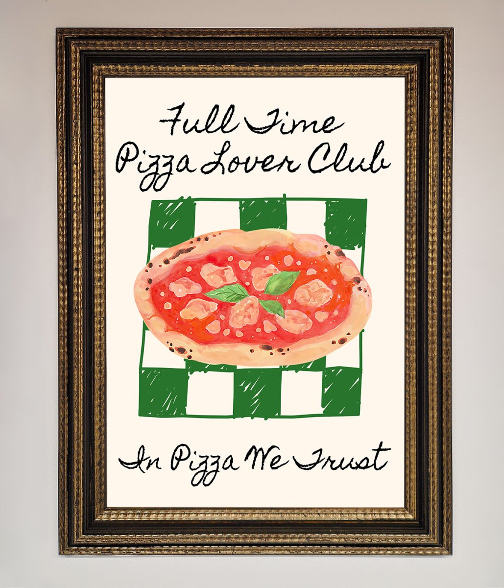 Pizza Lover Club Framed Wall Art