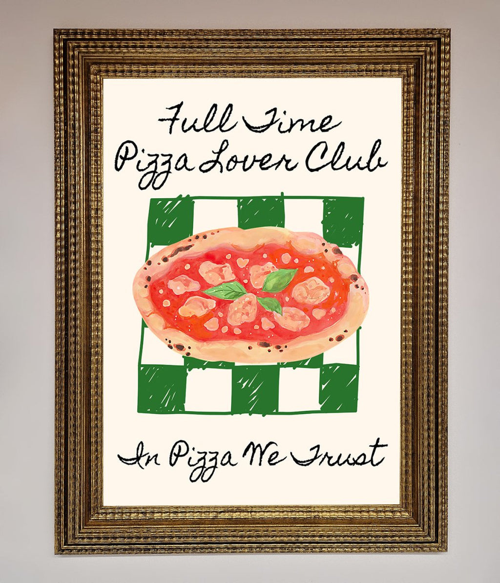 Pizza Lover Club Framed Wall Art