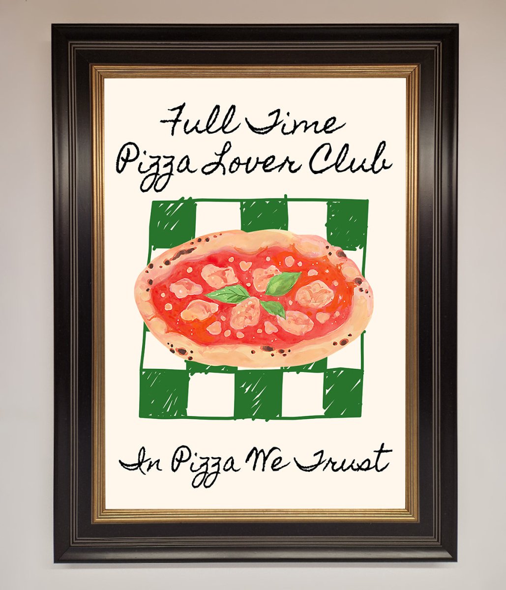 Pizza Lover Club Framed Wall Art