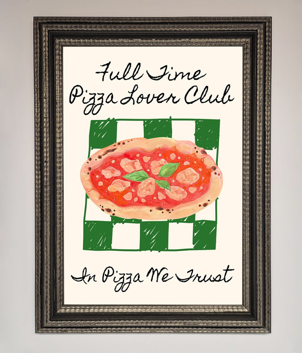 Pizza Lover Club Framed Wall Art