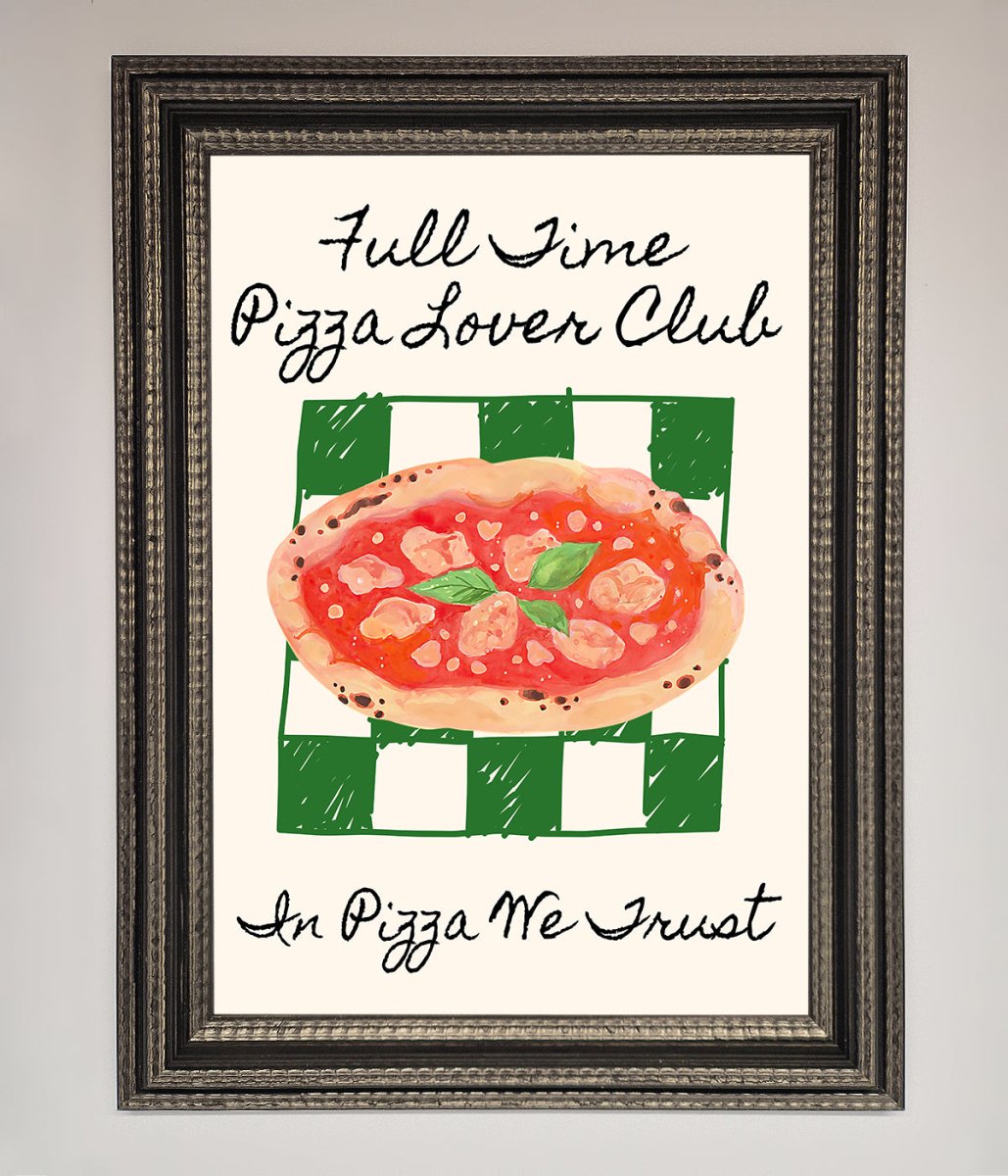 Pizza Lover Club Framed Wall Art