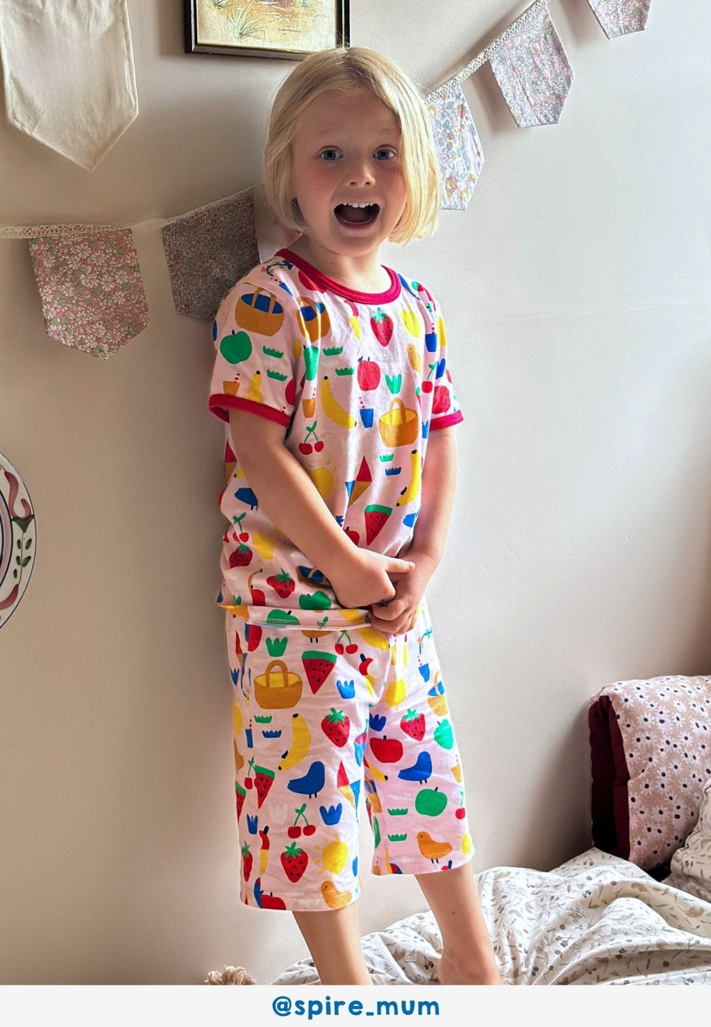 Organic Picnic Print Short Pyjamas