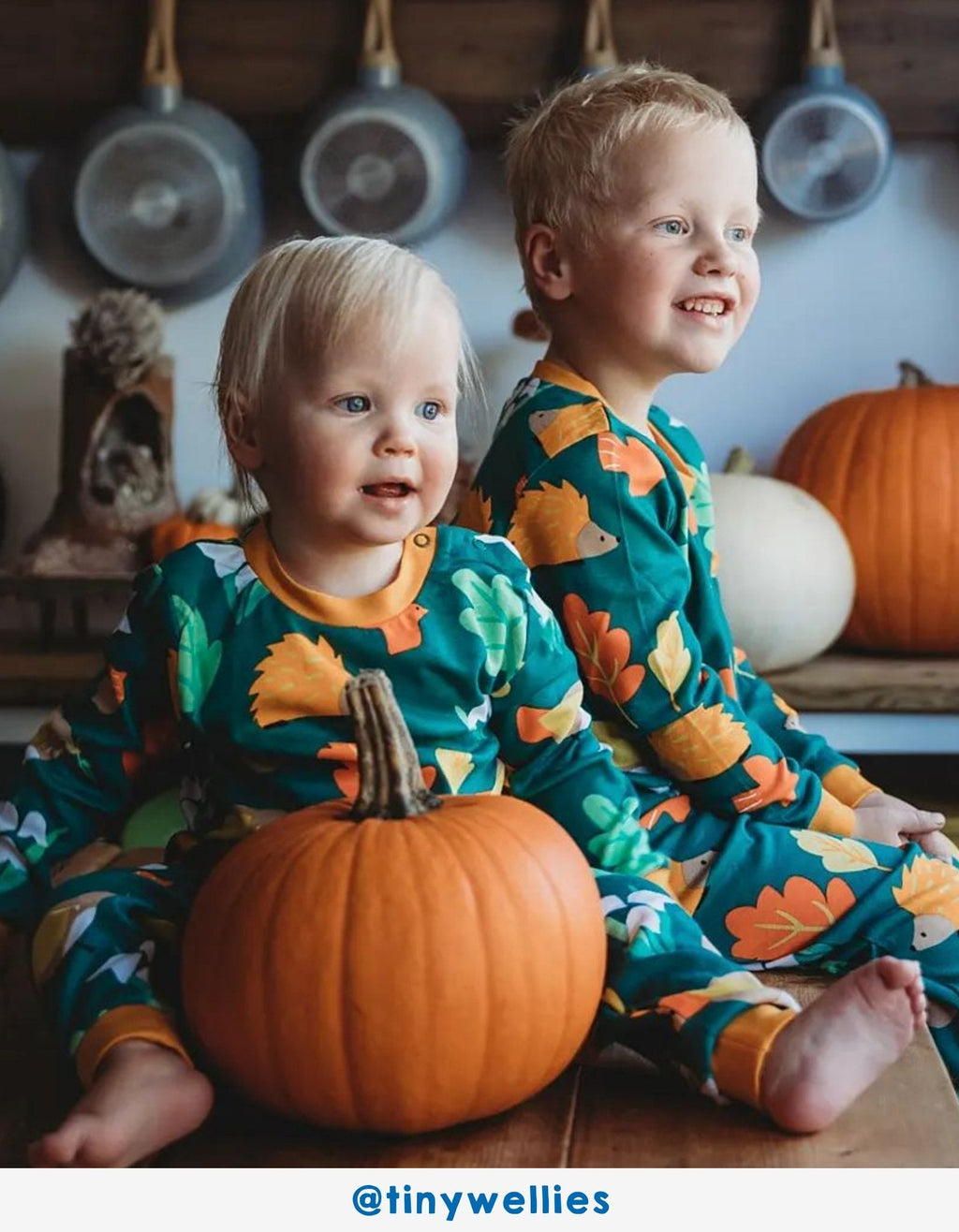 Organic Autumn Print Pyjamas for Kids
