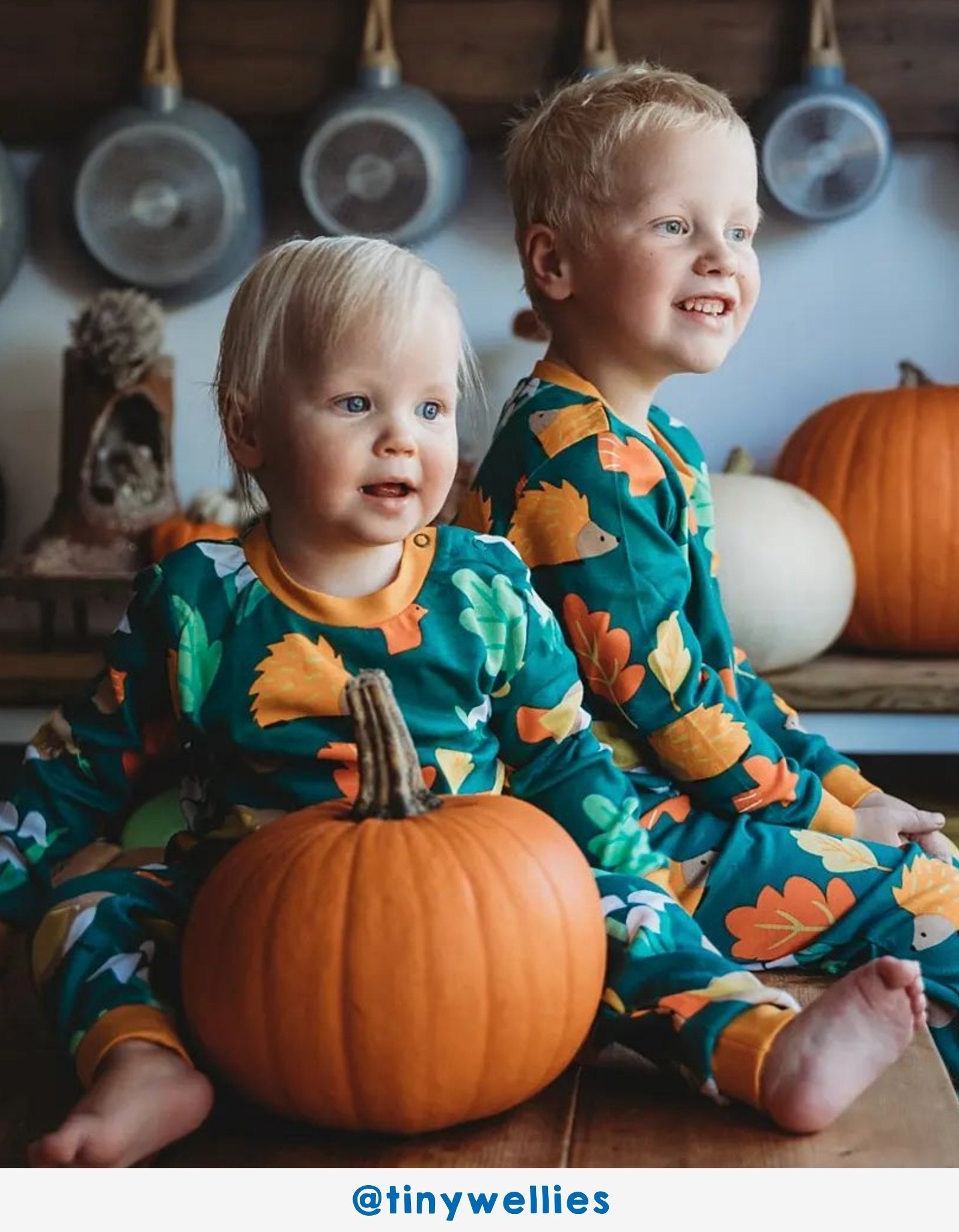 Organic Autumn Print Pyjamas for Kids