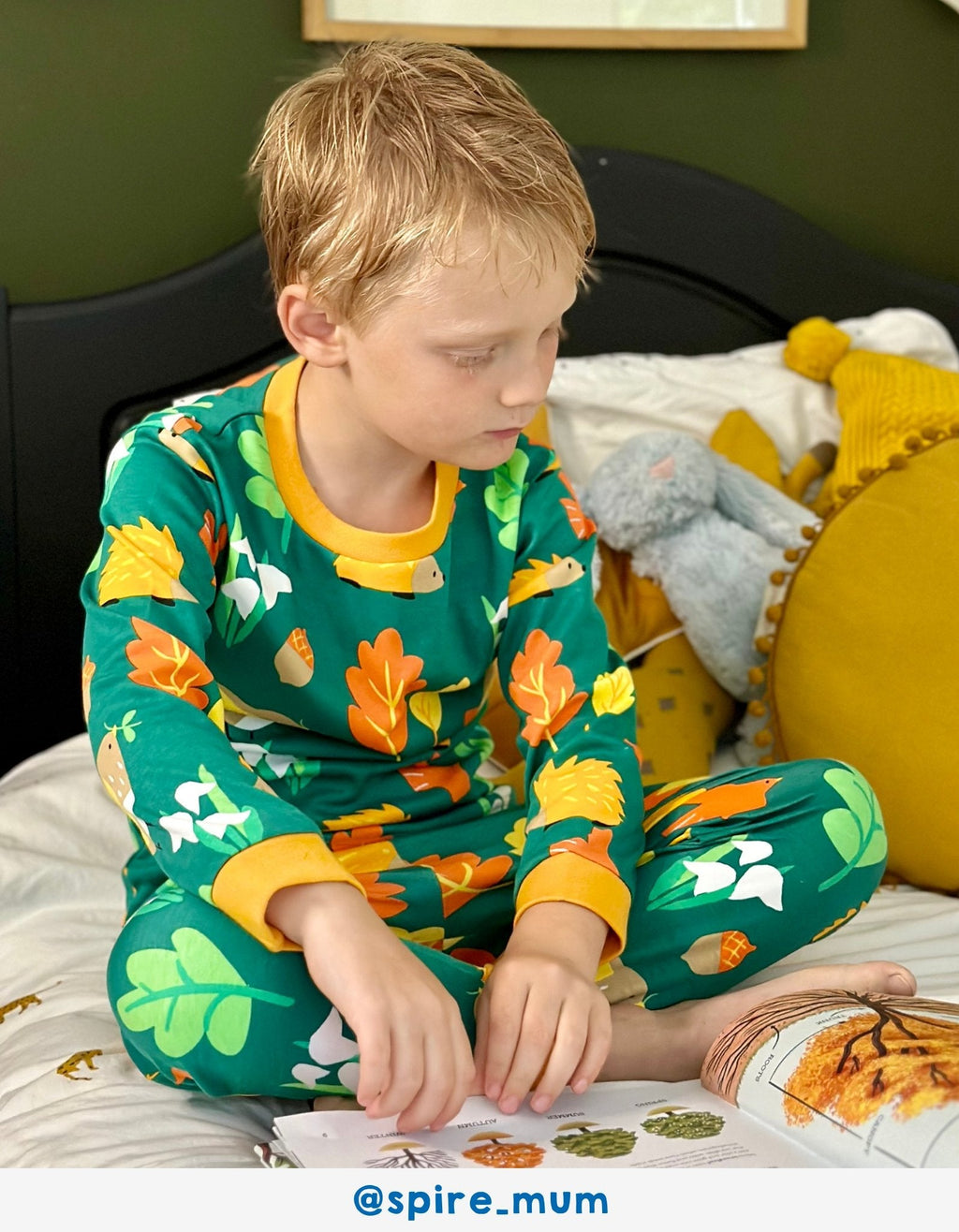 Organic Autumn Print Pyjamas for Kids