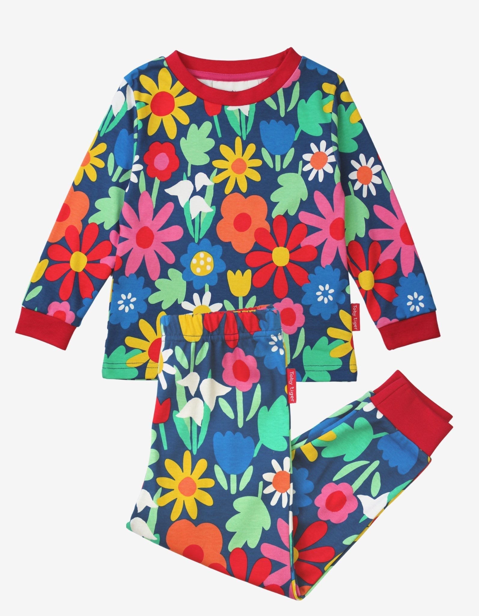 Organic Bold Floral Print Pyjamas for Kids