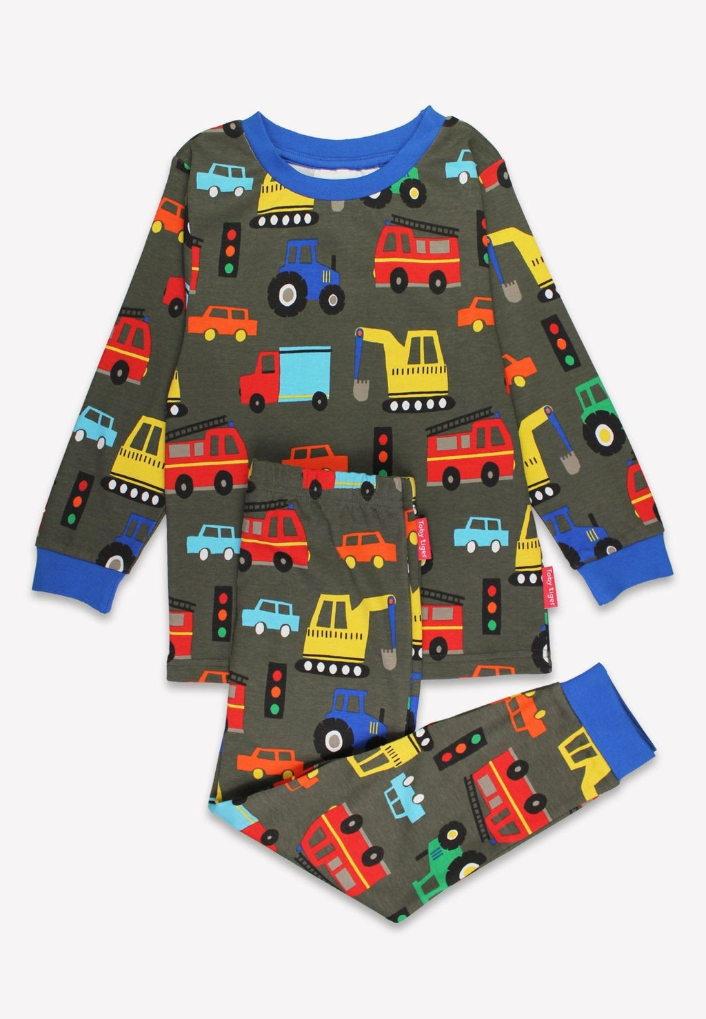 Organic Transport Print Pyjamas for Kids