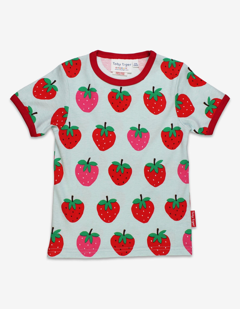 Organic Strawberry Print Short Pyjamas for Kids