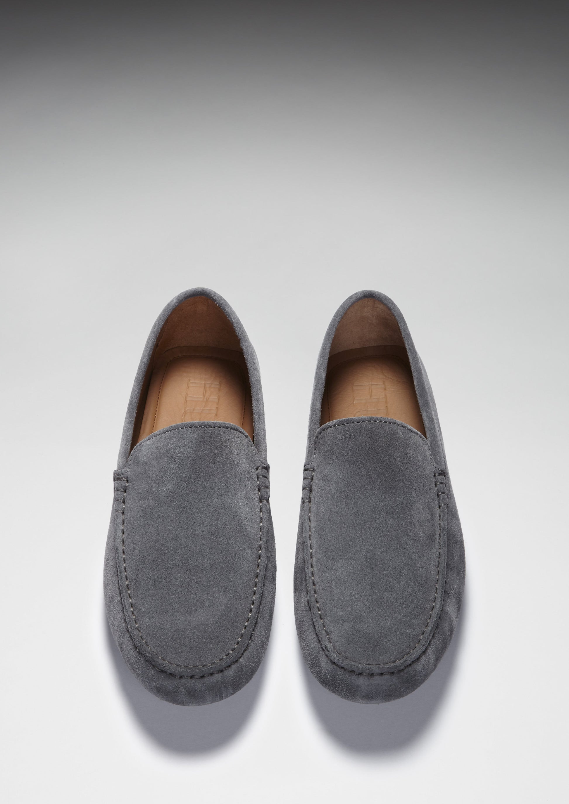 Slate Grey Suede Driving Loafers