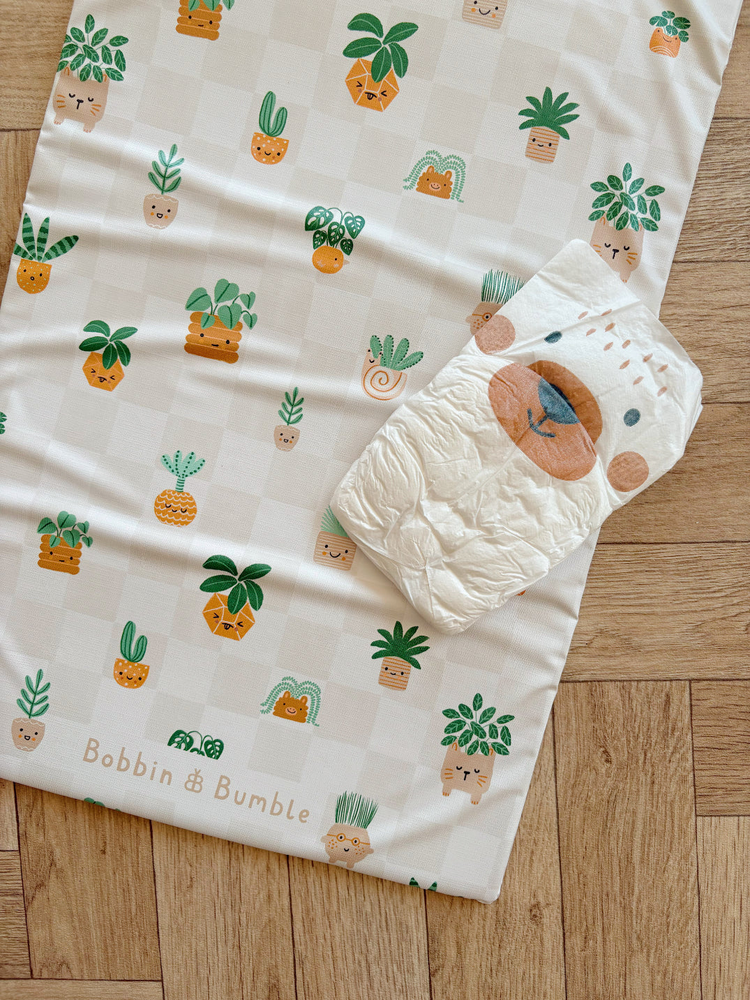 Travel Changing Mat - Pot Plants