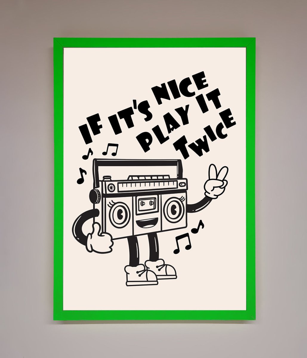 Play Twice Framed Wall Art