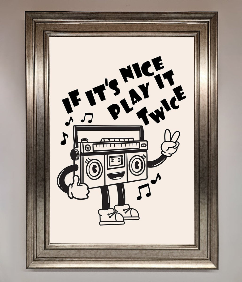 Play Twice Framed Wall Art
