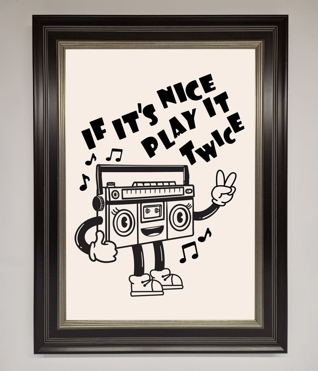 Play Twice Framed Wall Art