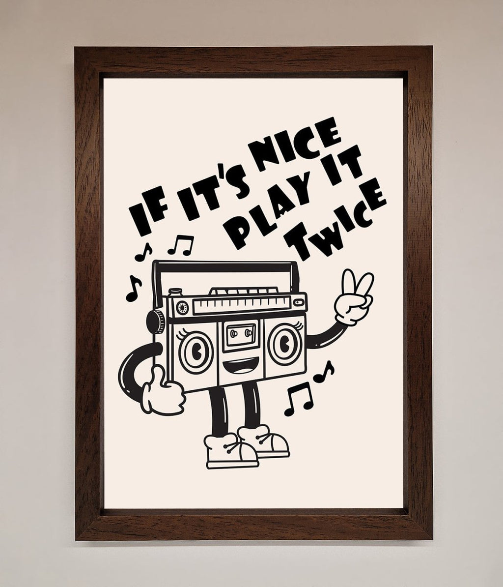 Play Twice Framed Wall Art