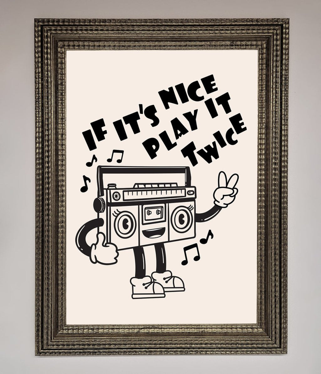 Play Twice Framed Wall Art