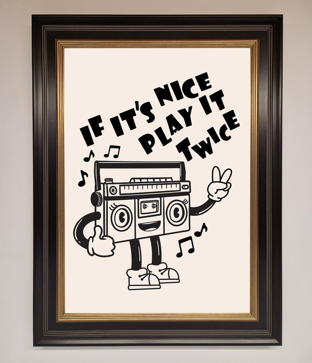 Play Twice Framed Wall Art