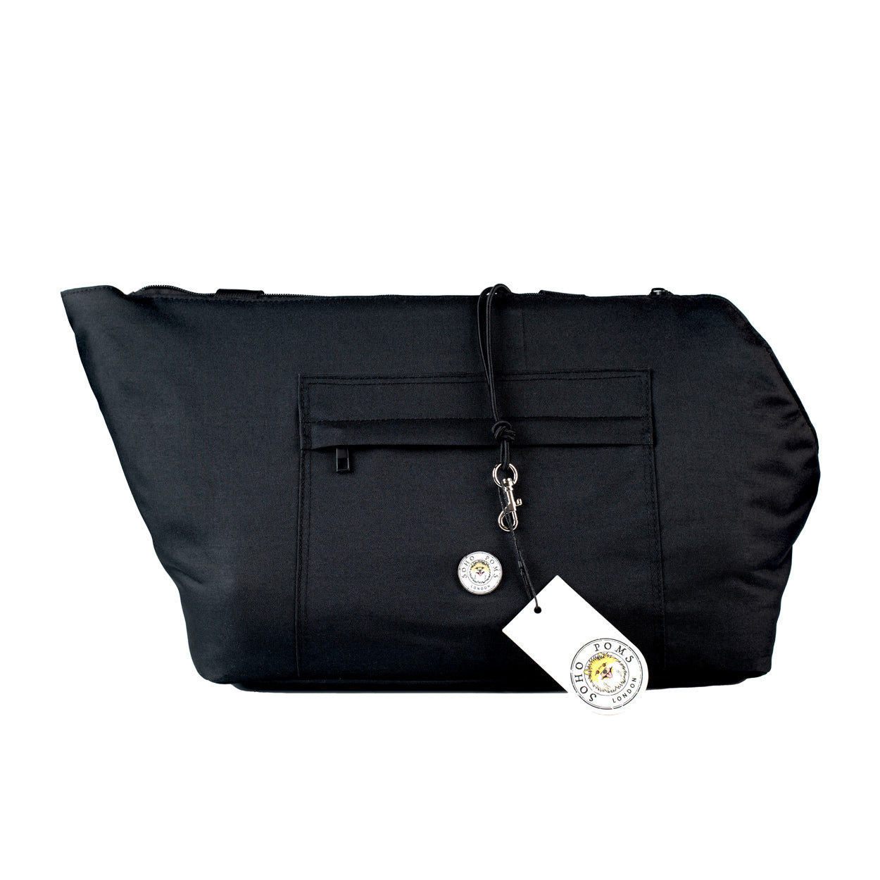 Soho Poms Black Rainy Bear Pet Carrier - Ideal for Dogs & Cats