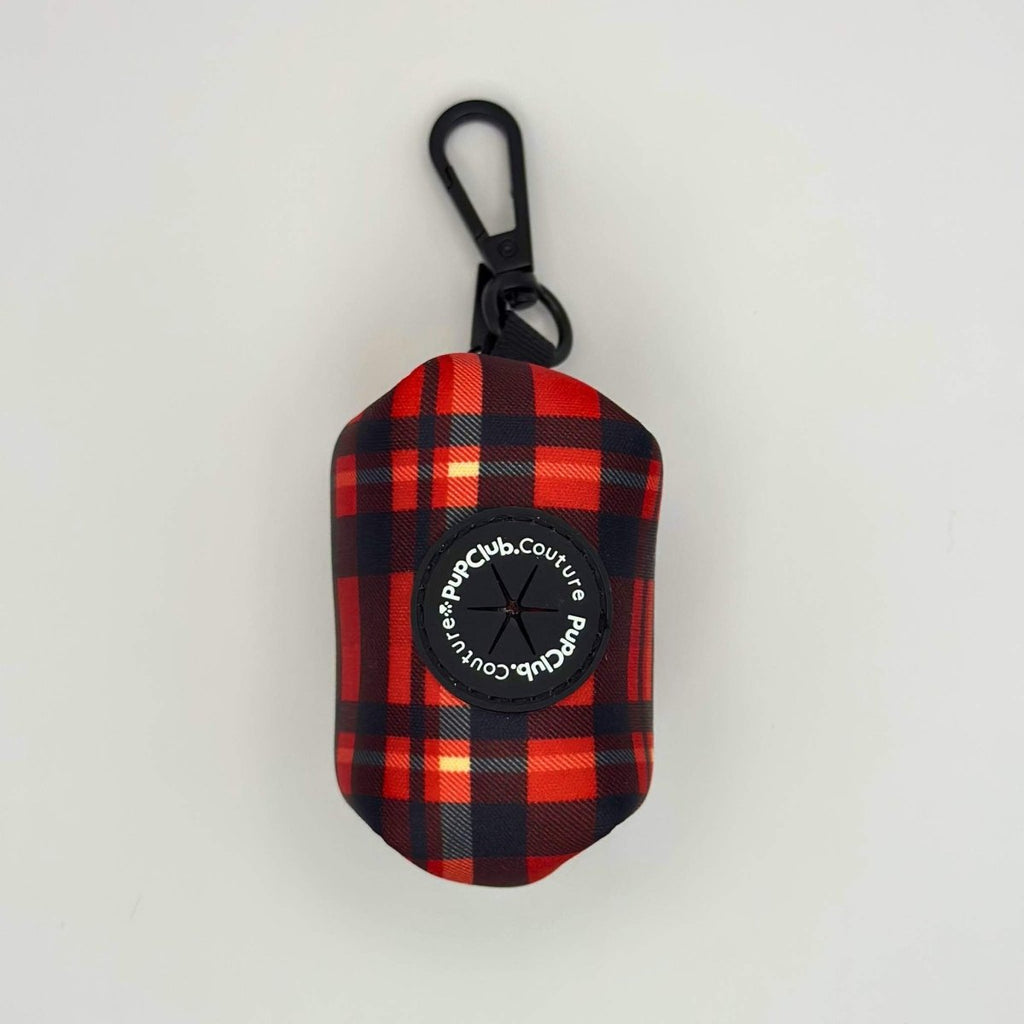 Poo Bag Holder - Red Tartan