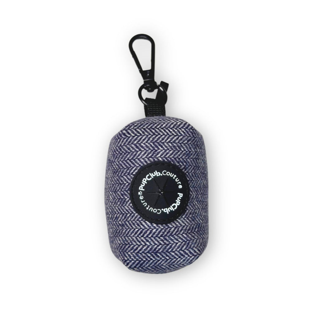 Poo Bag Holder - Tweed Blue
