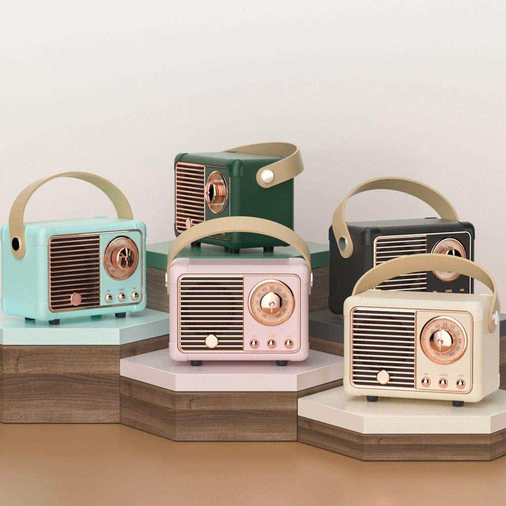 Portable Retro Bluetooth Speaker in Five Colours