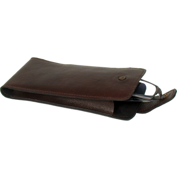 Handcrafted Leather Glasses Case – Snap Fastener & Sleek Design by Papillon at www.brixbailey.com