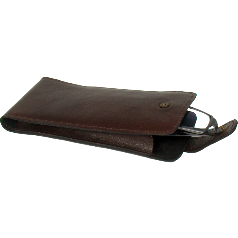 Handmade Full Leather Glasses Case – Snap Closure & Durable by Papillon at www.brixbailey.com