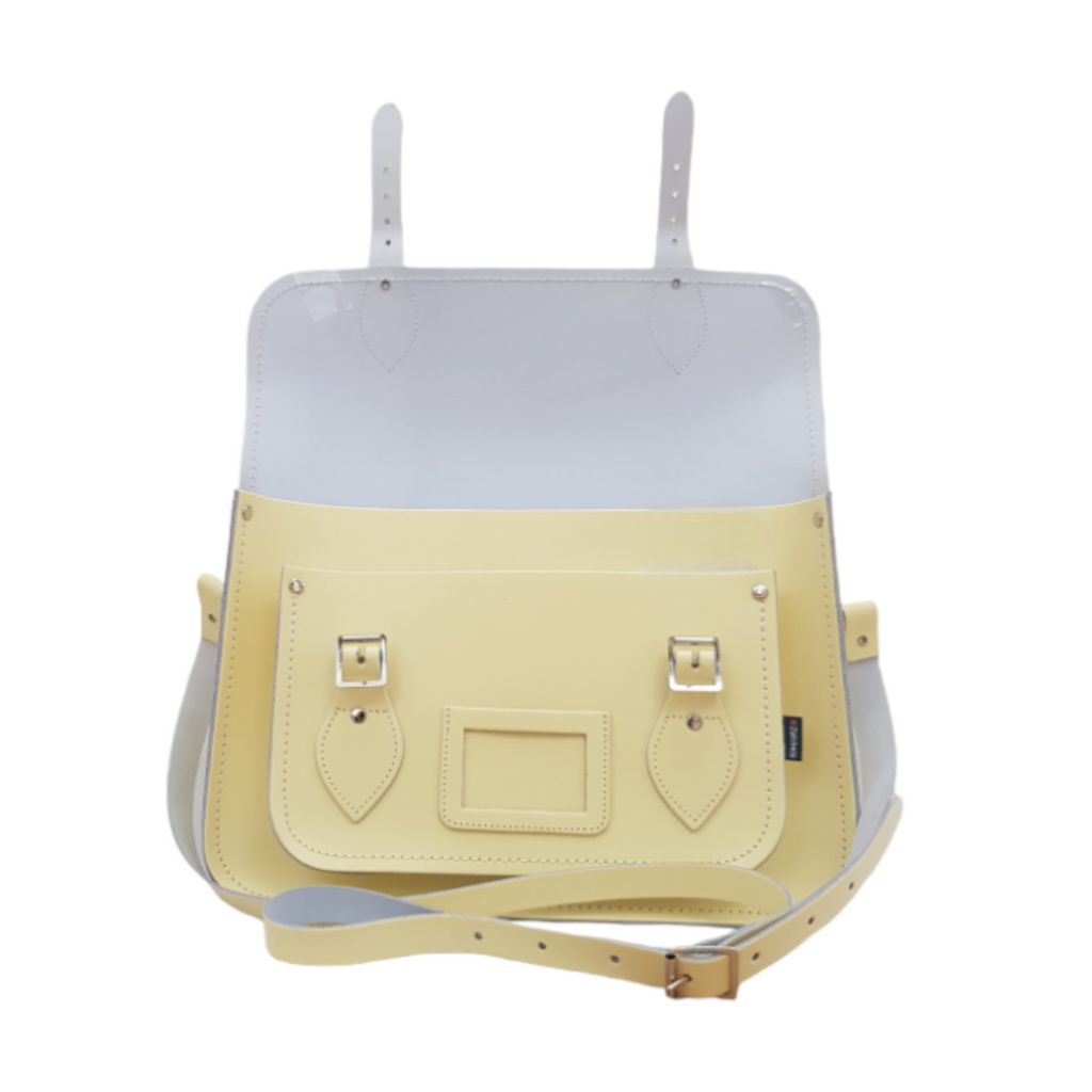 Handmade Leather Satchel - Primrose Yellow