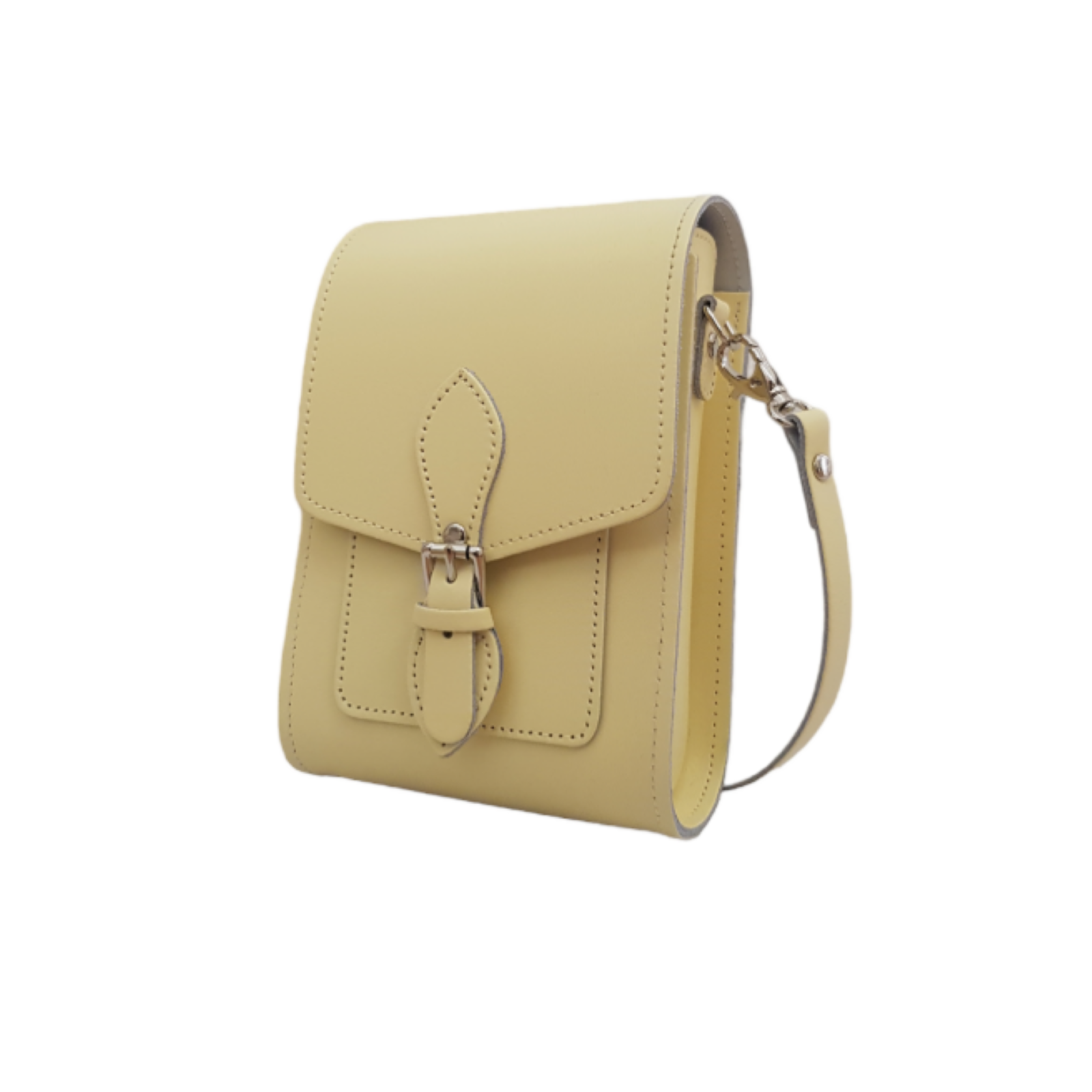 Handmade Leather Festival Phone Bag - Primrose Yellow