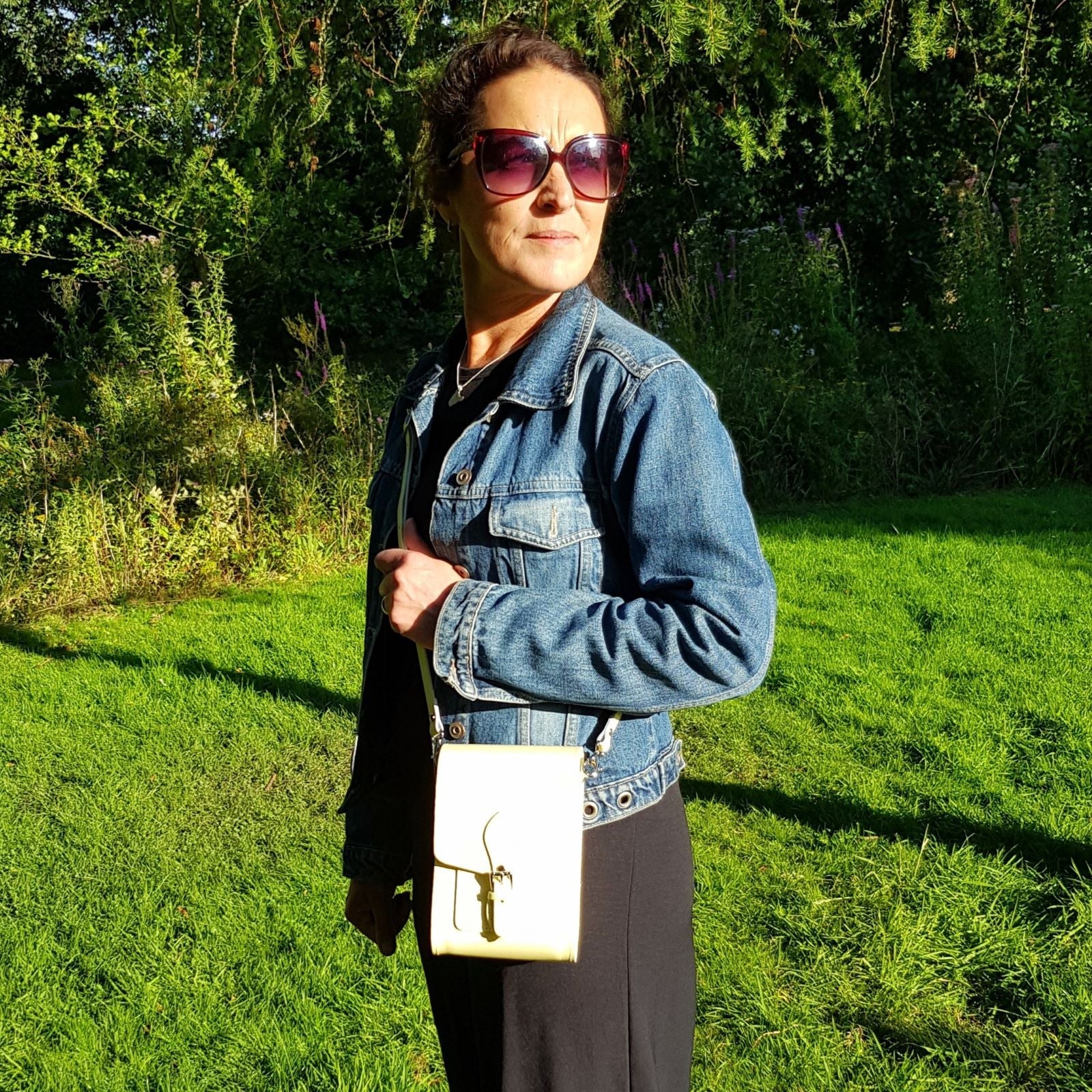 Handmade Leather Festival Phone Bag - Primrose Yellow