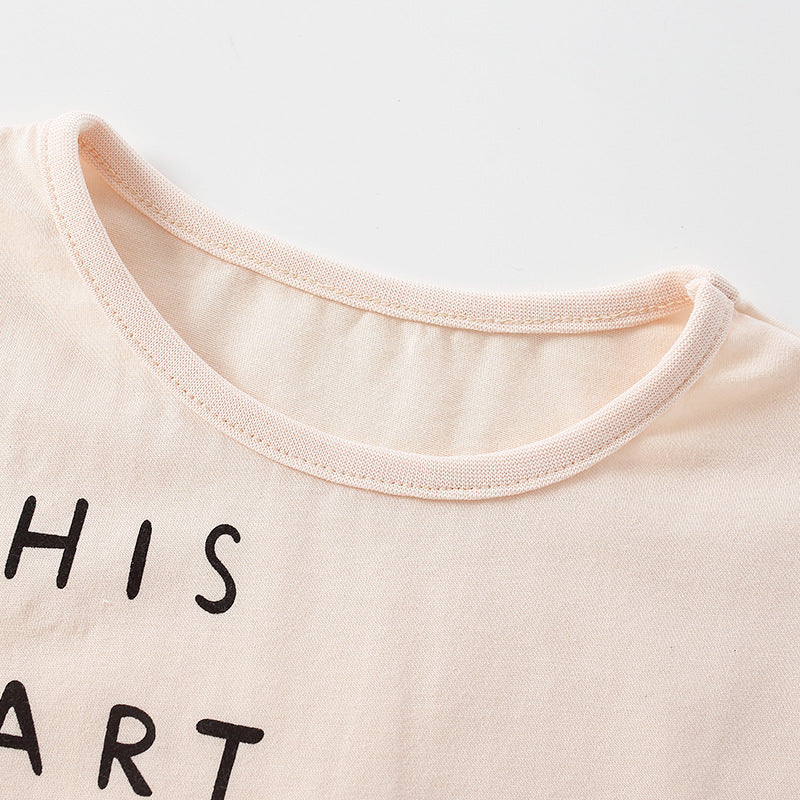 Baby Girl Heart Pattern Long Sleeve Valentine Shirt