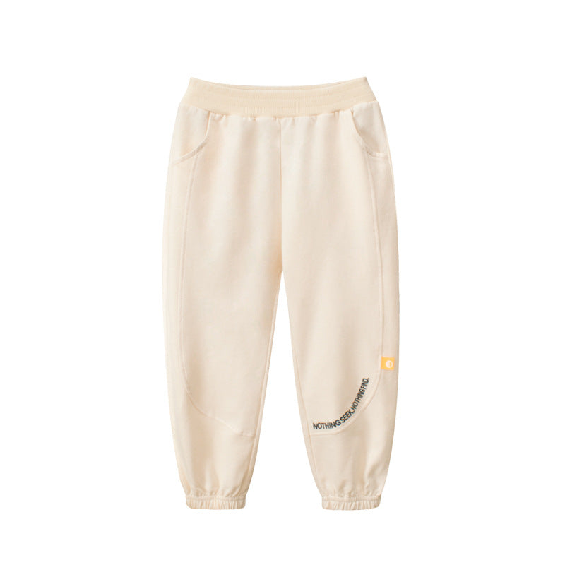 Baby Cotton Trousers with Letters Pattern